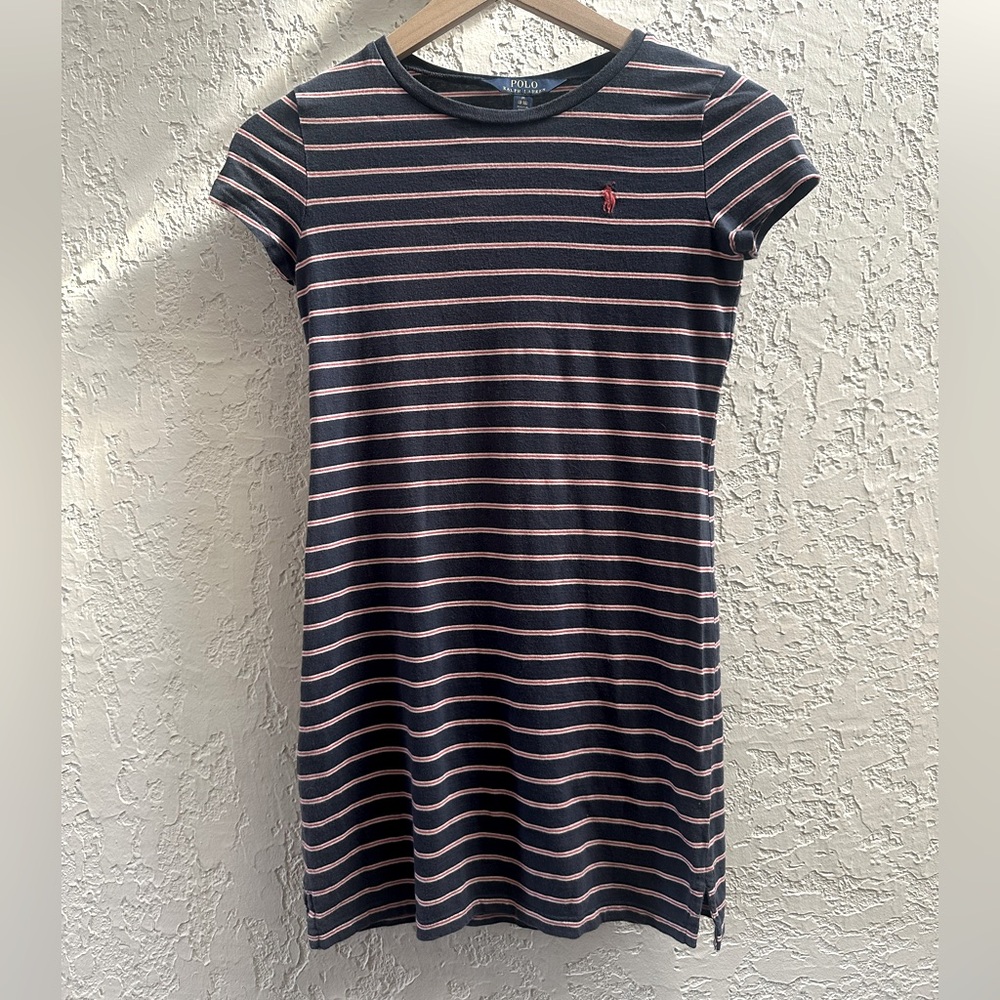 Polo by Ralph Lauren Navy and Red Striped Shirt